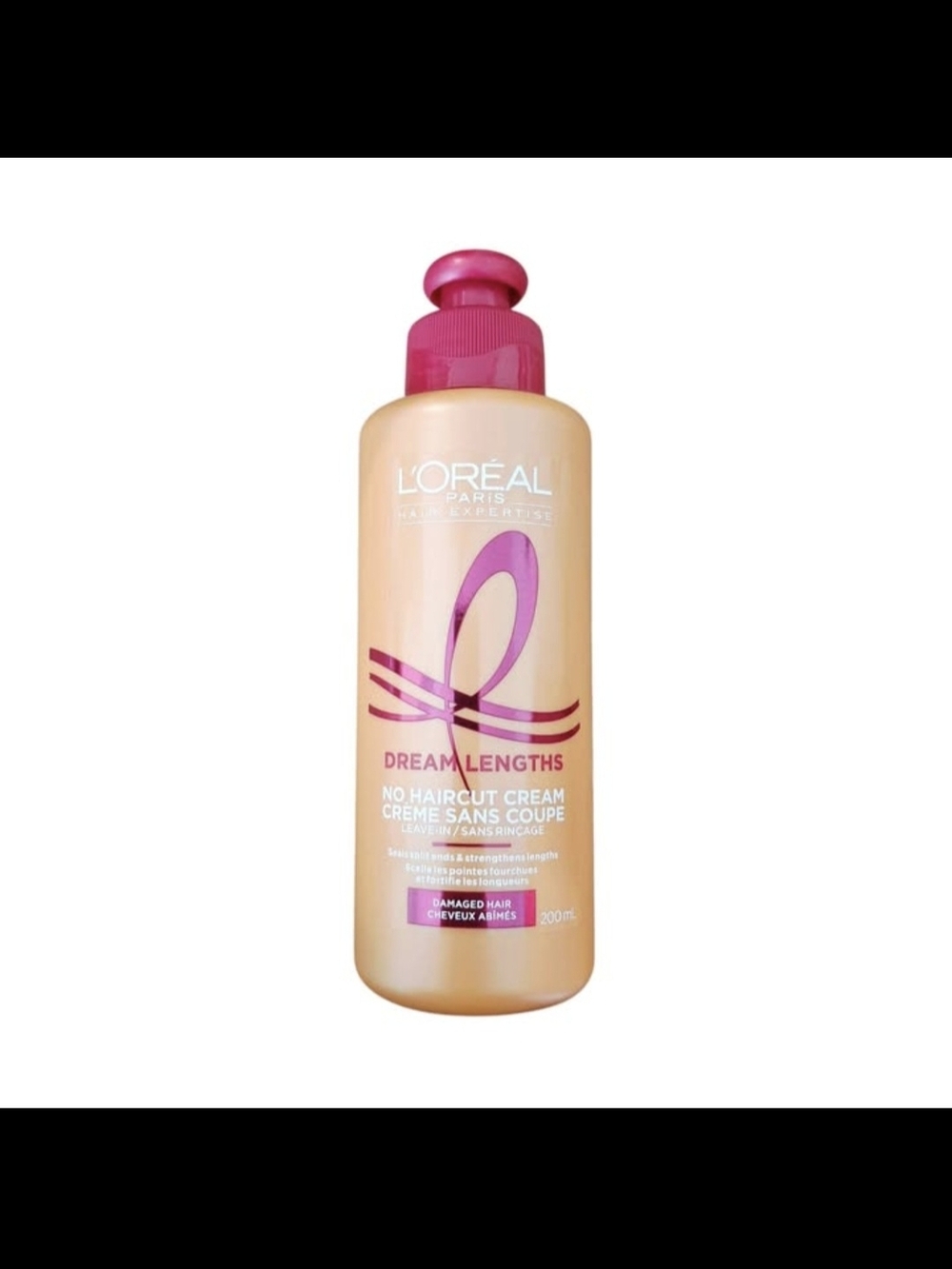 L'Oreal Dream Lengths Leave in no haircut Hair Cream - Pink and Peach Packaging